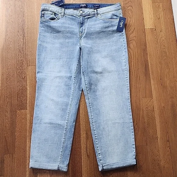 Chaps Vintage Inspired Slim Boyfriend Jeans New With Tags - Picture 2 of 14